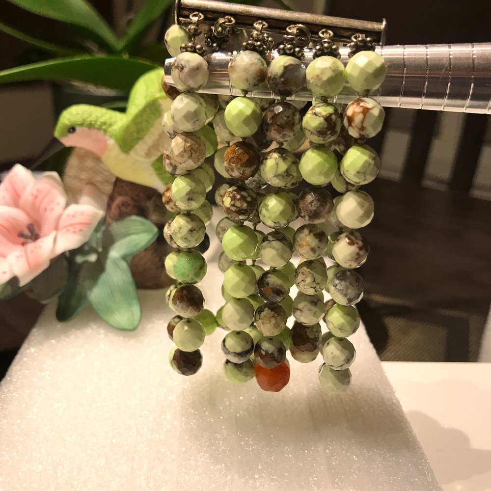 Six Strand Dalia Sterling Silver Bracelet